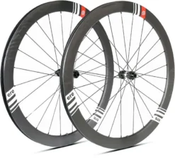 ERE Genus CL45 Carbon Disc Road Wheelset - Shimano - Black/White -Spin And Ride 10121022