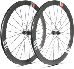 ERE Omnia CL 45 Carbon Disc Road Wheelset - Shimano - Black/White -Spin And Ride 11121022