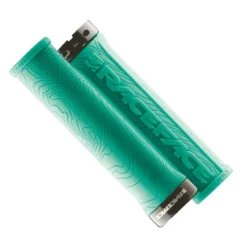 Race Face Half Nelson Lock-On MTB Grips - Turquoise -Spin And Ride AC990065