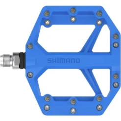 Shimano GR400 Flat Resin MTB Pedals - Blue -Spin And Ride PDGR400B 2