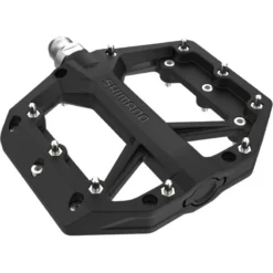 Shimano GR400 Flat Resin MTB Pedals - Black -Spin And Ride PDGR400L 1
