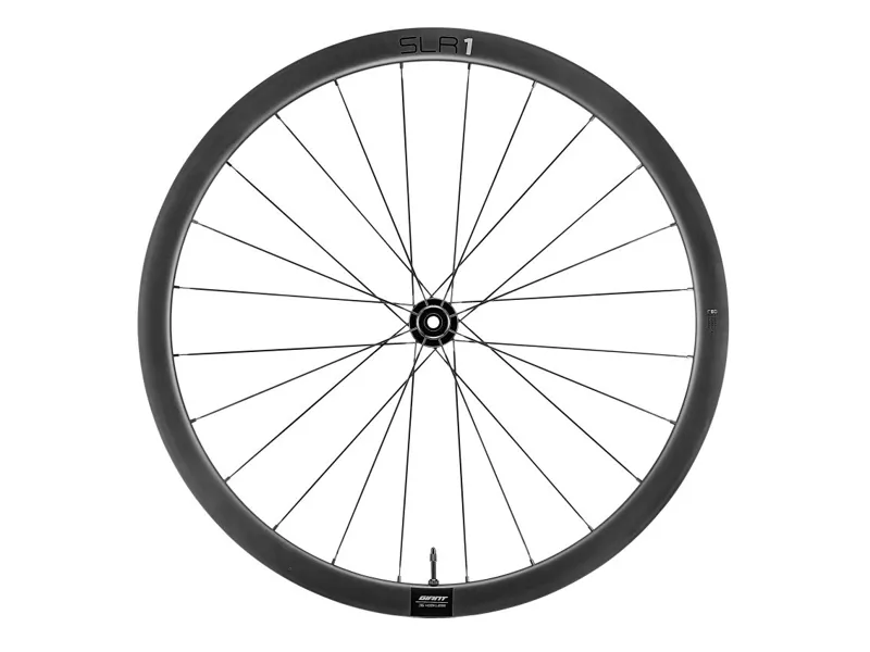 Giant SLR 1 36 Tubeless Disc Brake Carbon Front Road Wheel - Black 2 Giant SLR 1 36 Tubeless Disc Brake Carbon Front Road Wheel - Black - Image 2
