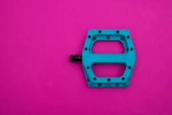 DMR V11 Composite Flat MTB Pedals - Turquoise -Spin And Ride Teal20on20Pink