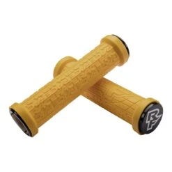 Race Face Grippler LTD Edition Lock-On MTB Grips - Battleship Grey -Spin And Ride VAR AC990100Mustard 1