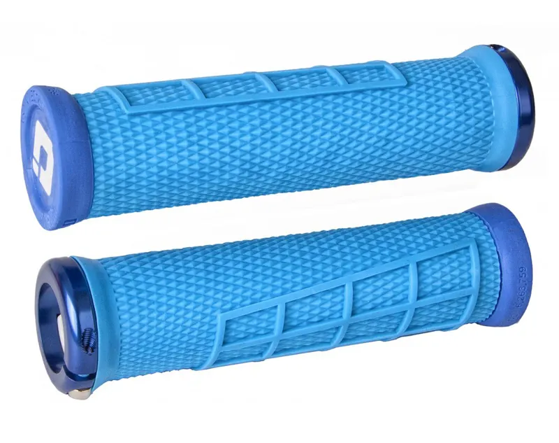 ODI Elite Flow MTB Lock-On Grips - 130mm - Blue 1 ODI Elite Flow MTB Lock-On Grips - 130mm - Blue
