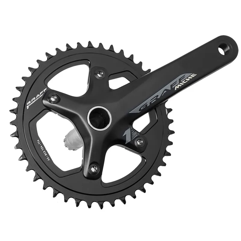 Miche Graff One Gravel Chainset - Black 1 Miche Graff One Gravel Chainset - Black