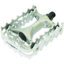 Onza VP458 Trials Pedals - 9/16 Inch -Spin And Ride onza double cage pedals silver 1024x1024