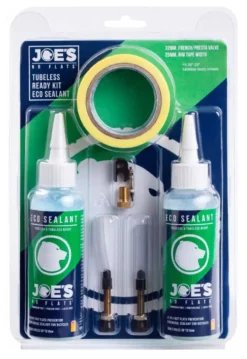 Joes No Flats Tubeless Ready Kit-Eco Sealant-48mm Valve|25mm Rim Tape