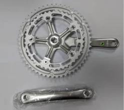 Raleigh Road Double Chainset - Polished Silver - 170mm X 52/42.